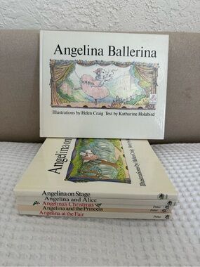 Angelina Ballerina Book Set Lot of 7 Hardcover Classic Children’s Books Vintage